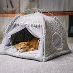 Orluxia Semi-Enclosed Pet Bed – Breathable All-Season Cat & Dog Sleeping Nest