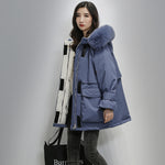Orluxia Winter Loose Cotton Coat – Women’s Mid-Length Zipper Jacket
