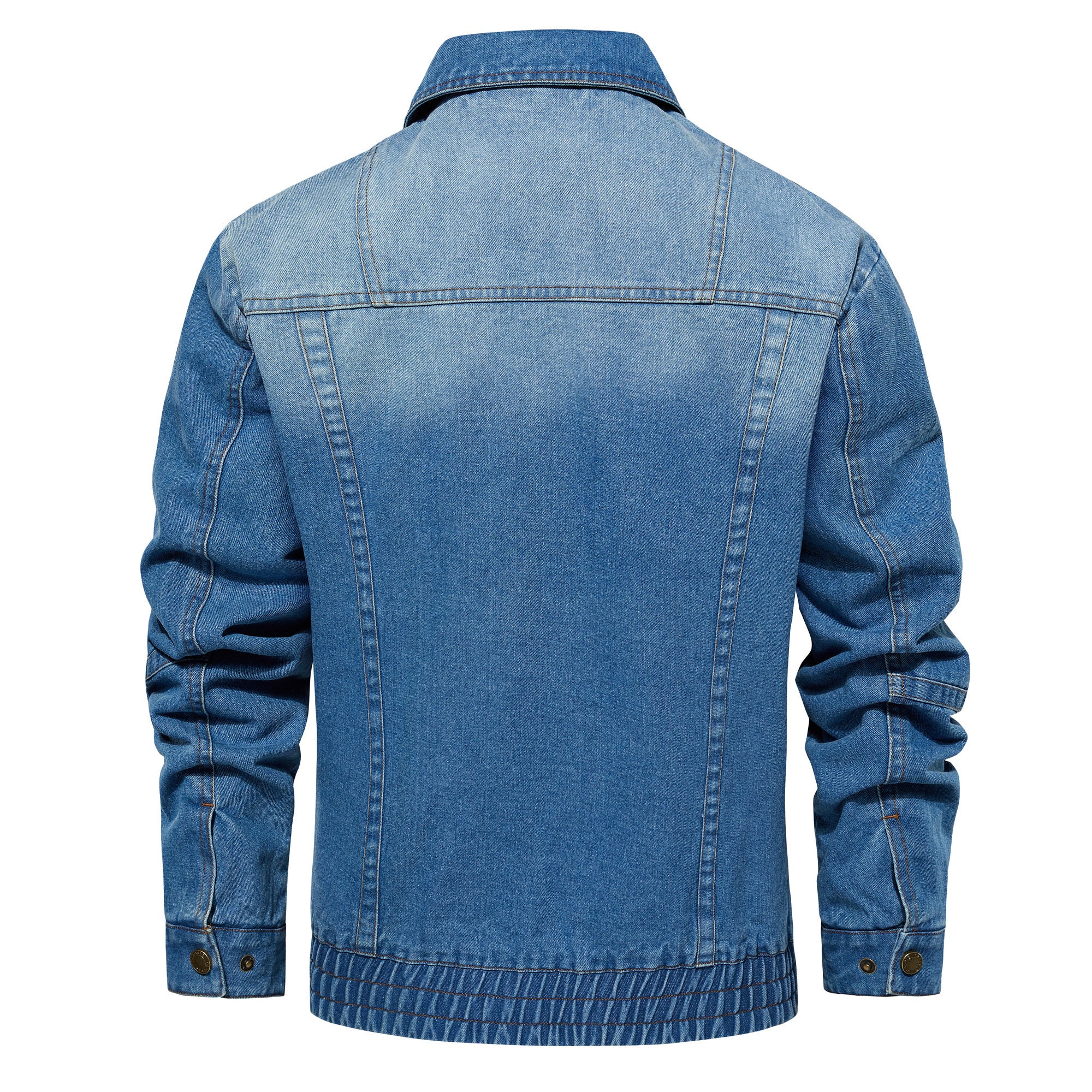 Orluxia Men’s Denim Jacket – Multi-Pocket Casual Outerwear for Spring & Autumn