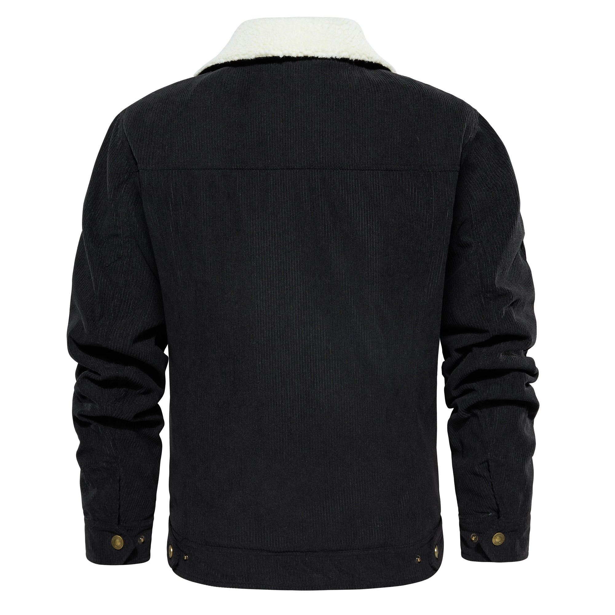 Orluxia Men’s Corduroy Sherpa Lined Jacket – Winter Warm Thick Trucker Cargo Coat with 5 Pockets