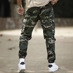 Orluxia European Size American Retro Multi-Pocket Camouflage Cargo Pants