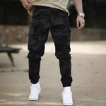 Orluxia European Size American Retro Multi-Pocket Camouflage Cargo Pants