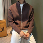 Orluxia Men's Zipper Cardigan – Slim Fit Knitted Sweater for Autumn & Winter