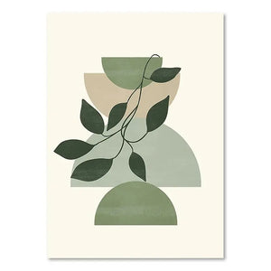 Orluxia Green Plant Decorative Painting – Modern Canvas Wall Art