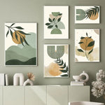 Orluxia Green Plant Decorative Painting – Modern Canvas Wall Art