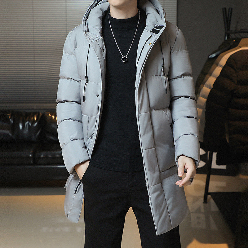 Orluxia Men’s Winter Hooded Cotton Jacket – Plus Size Thick Warm Cardigan Coat