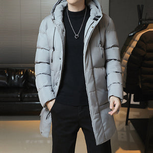 Orluxia Men’s Winter Hooded Cotton Jacket – Plus Size Thick Warm Cardigan Coat