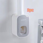 Orluxia Wall Mounted Automatic Toothpaste Dispenser & Toothbrush Holder Set