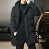 Orluxia Men’s Winter Hooded Cotton Jacket – Plus Size Thick Warm Cardigan Coat