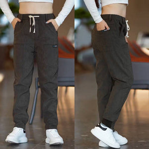 Orluxia Men’s Trendy Six-Pocket Track Sweatpants – Loose Fit Mid-Waist Polyester Trousers