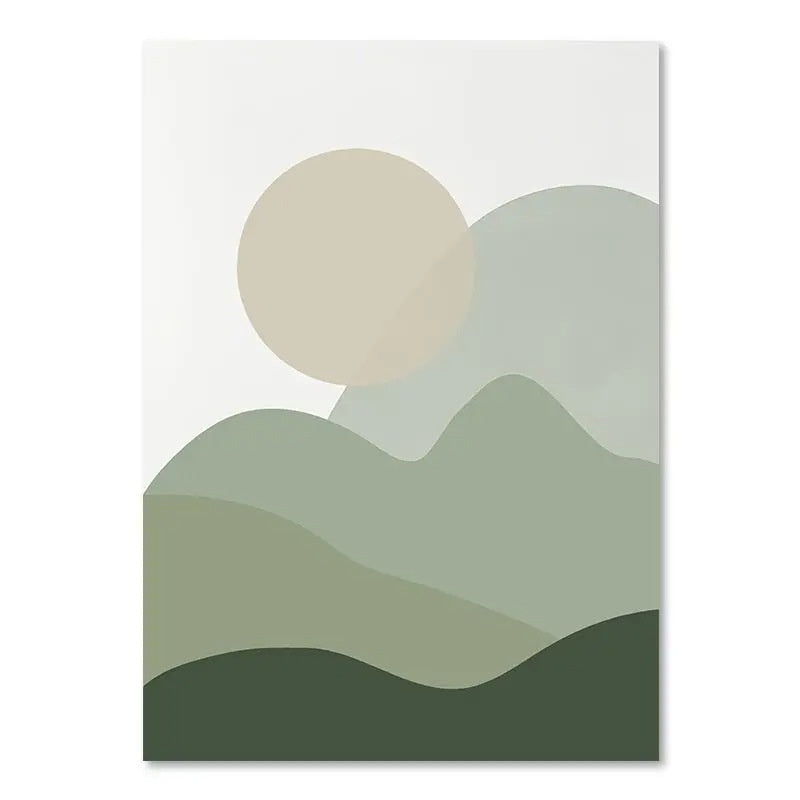 Orluxia Green Plant Decorative Painting – Modern Canvas Wall Art