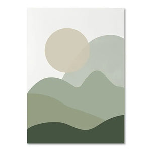 Orluxia Green Plant Decorative Painting – Modern Canvas Wall Art