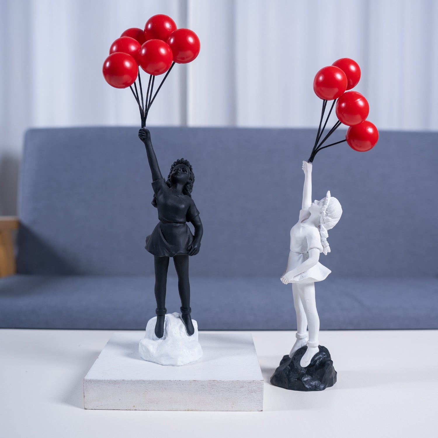 Orluxia Little Girl With Balloon Resin Art Sculpture