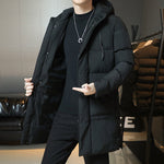 Orluxia Men’s Winter Hooded Cotton Jacket – Plus Size Thick Warm Cardigan Coat