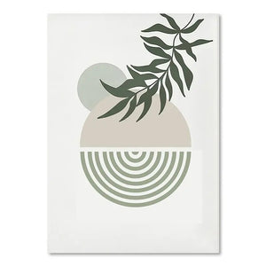 Orluxia Green Plant Decorative Painting – Modern Canvas Wall Art