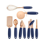 Orluxia Rose Gold Kitchen Tool Set – 7PC Stainless Steel Cooking Utensils with Peeler
