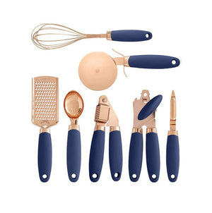 Orluxia Rose Gold Kitchen Tool Set – 7PC Stainless Steel Cooking Utensils with Peeler