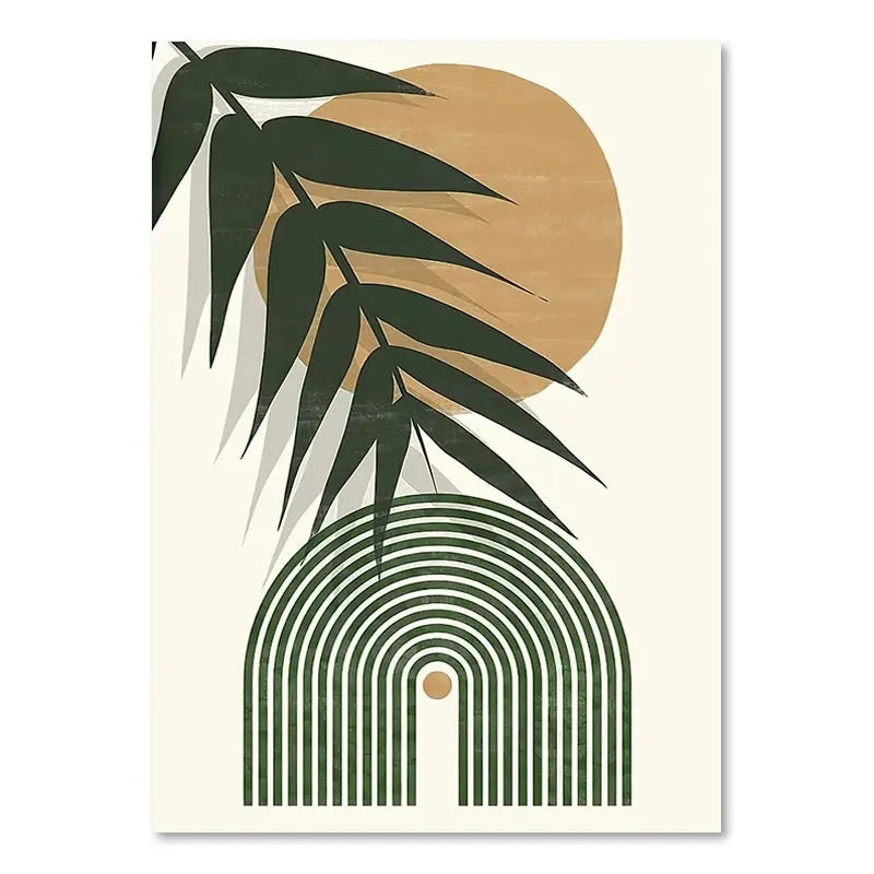 Orluxia Green Plant Decorative Painting – Modern Canvas Wall Art