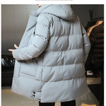 Orluxia Men’s Winter Hooded Cotton Jacket – Plus Size Thick Warm Cardigan Coat
