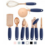 Orluxia Rose Gold Kitchen Tool Set – 7PC Stainless Steel Cooking Utensils with Peeler