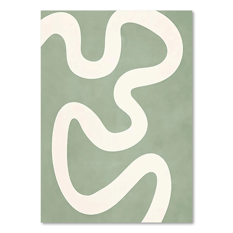 Orluxia Green Plant Decorative Painting – Modern Canvas Wall Art