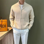 Orluxia Men's Zipper Cardigan – Slim Fit Knitted Sweater for Autumn & Winter