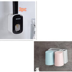 Orluxia Wall Mounted Automatic Toothpaste Dispenser & Toothbrush Holder Set