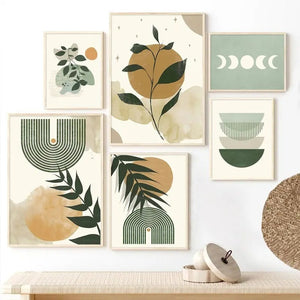 Orluxia Green Plant Decorative Painting – Modern Canvas Wall Art